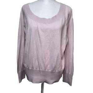 CAbi‎ Ballet Sweater 6239 Pink Blush Cotton Knit Top Coquette Balletcore L